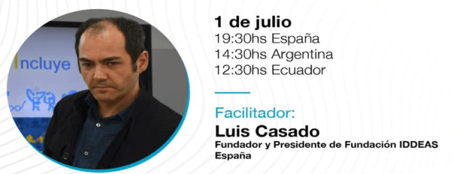 Fundación Comparlante te ofrece una inspiradora sesión para emprendedores sobre Marketing Inclusivo con Luis Casado fundador de Fundación Ideas, España. #StartupAbility