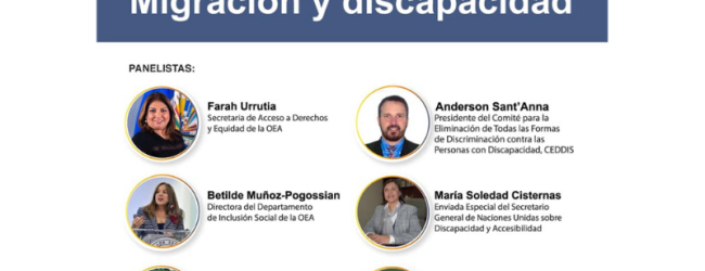 Actividades – Semana del 3 de diciembre, Día Internacional de las Personas con Discapacidad. Mesa Redonda en línea sobre migración y discapacidad