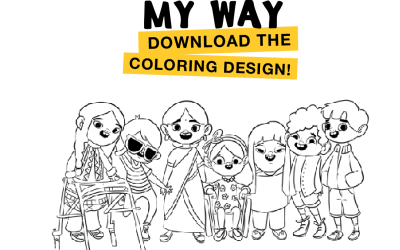 You have already listened to My World My Way stories, now you can color them!