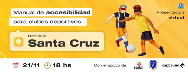 Presentación virtual del Manual de Accesibilidad para Clubes Deportivos en la provincia de Santa Cruz