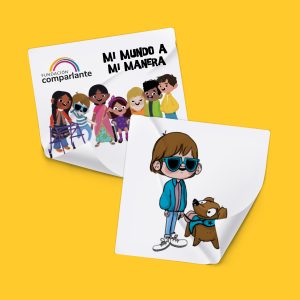 Illustrative image of the stickers with the characters from the program My World My Way.